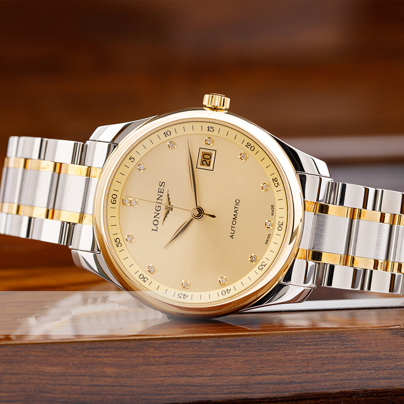 浪琴longines女士手表名匠系列珍珠母贝表盘钻石时标赵丽颖同款女士