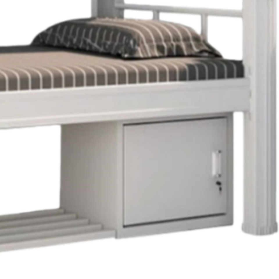 亿洛莱 单人床2000*1000*750mm床加床板床垫床下柜张高清大图