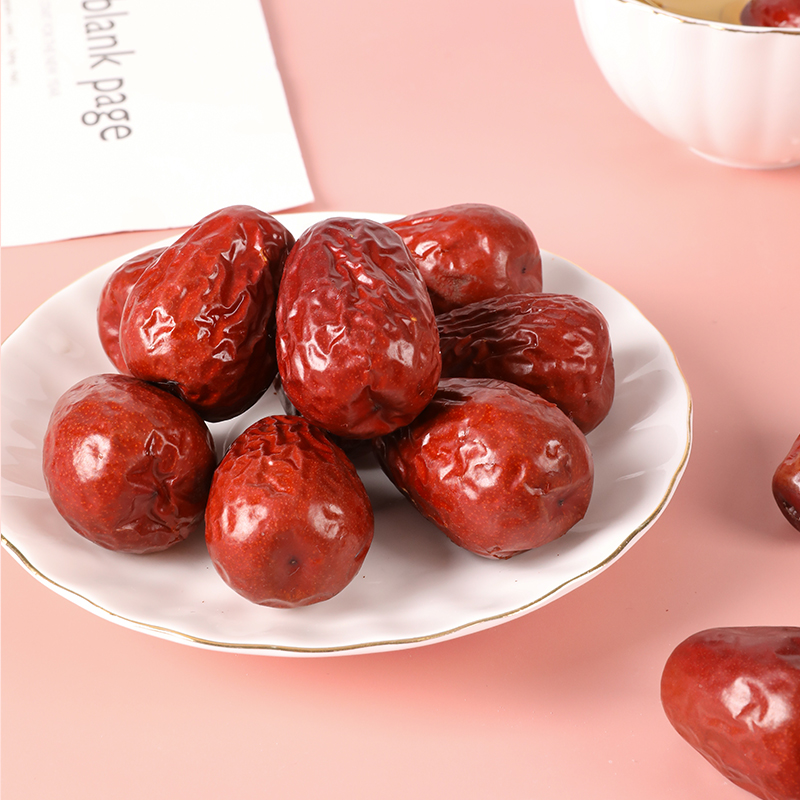 燕之坊新疆和田大漠丝路红枣大枣休闲零食枣子400g高清大图