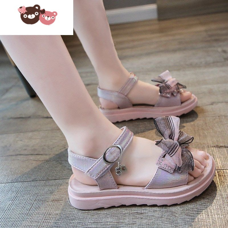 5到12岁11女孩10夏天9小孩穿8女童7公主鞋6软底时尚运动4儿童凉鞋视频