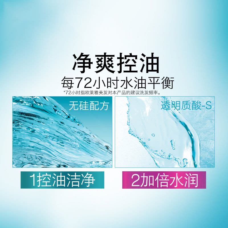 欧莱雅透明质酸水润去屑洗发水清洁保湿洗发水700ml图片