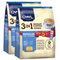 马来西亚进口新加坡OWL猫头鹰三合一即速溶咖啡900g*2袋