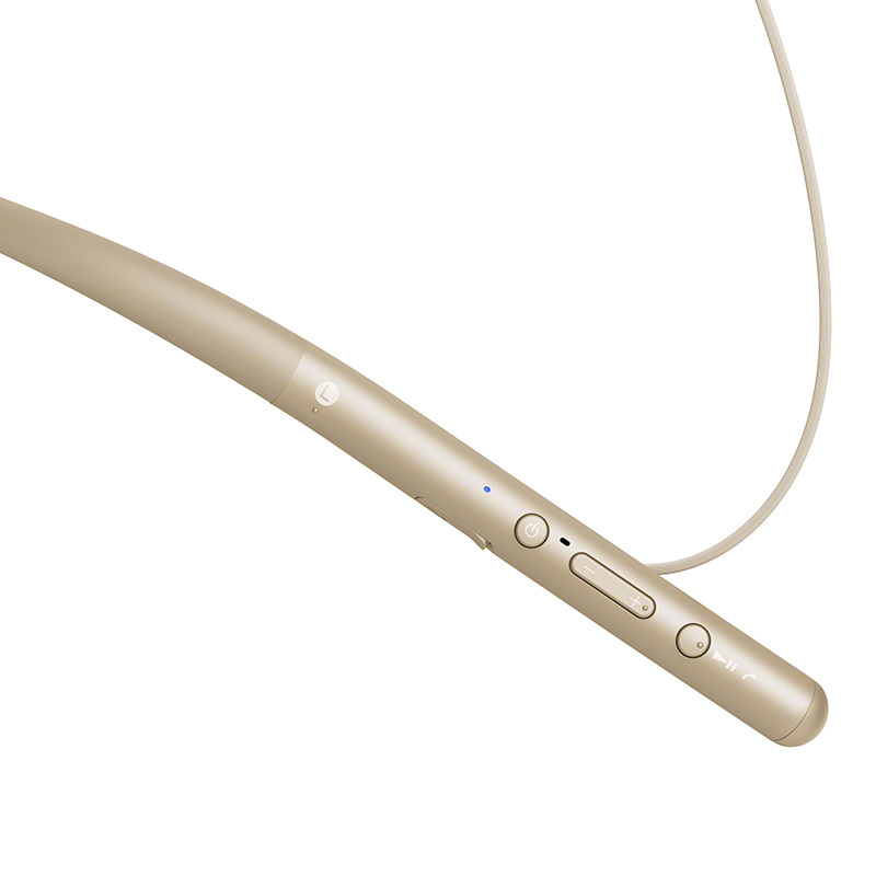 SONY/索尼WI-H700无线蓝牙耳机 颈挂式 Hi-Res立体声降噪耳机 手机音乐游戏耳机 浅金色