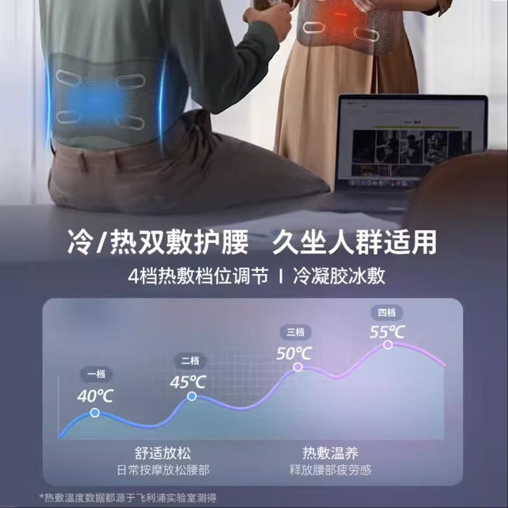 飞利浦 腰部按摩器 PPM7201B蓝色高清大图