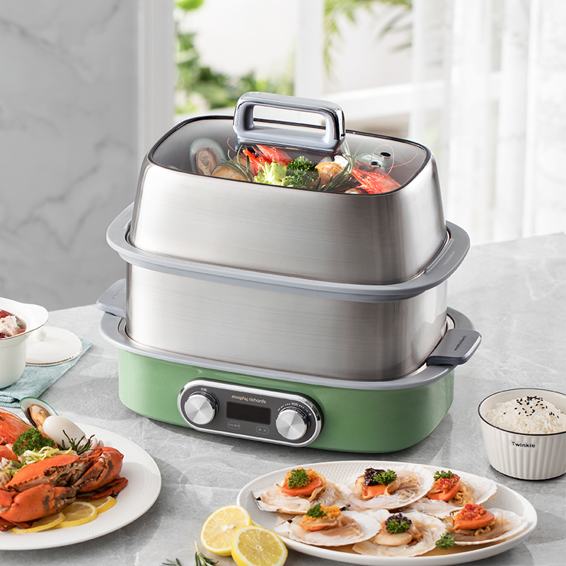 英国摩飞电蒸锅 家用隔水电炖锅炖燕窝炖汤蒸炖一体全自动蒸汽锅预约