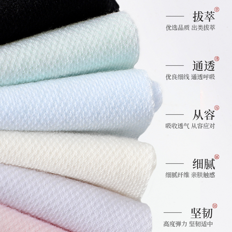 浪莎船袜女纯棉防滑不掉跟夏季薄款防臭吸汗浅口隐形网眼透气短袜高清大图