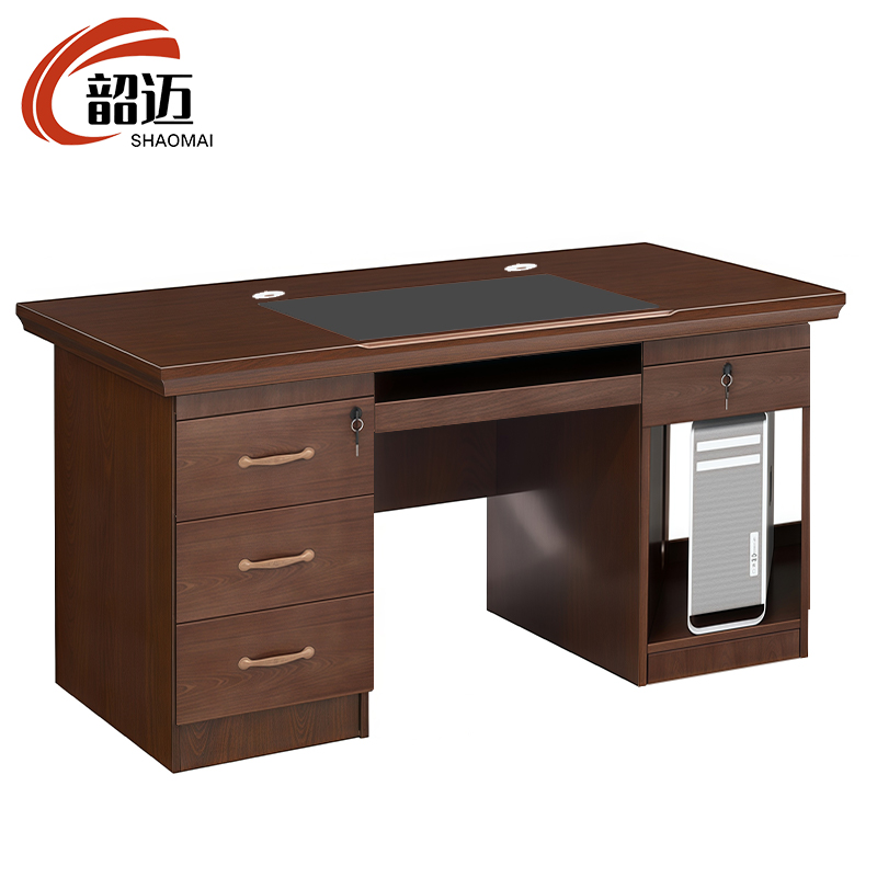 韶迈 电脑桌 1.2米胡桃色 张高清大图