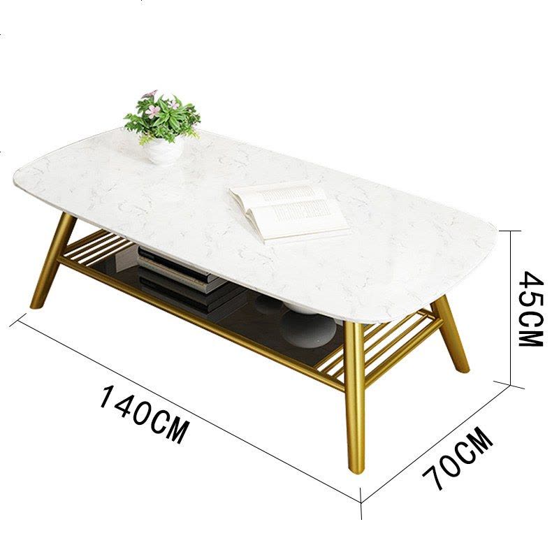 北欧简约大理石茶几小户型客厅家居现代创意长方形桌子网红小茶桌图片