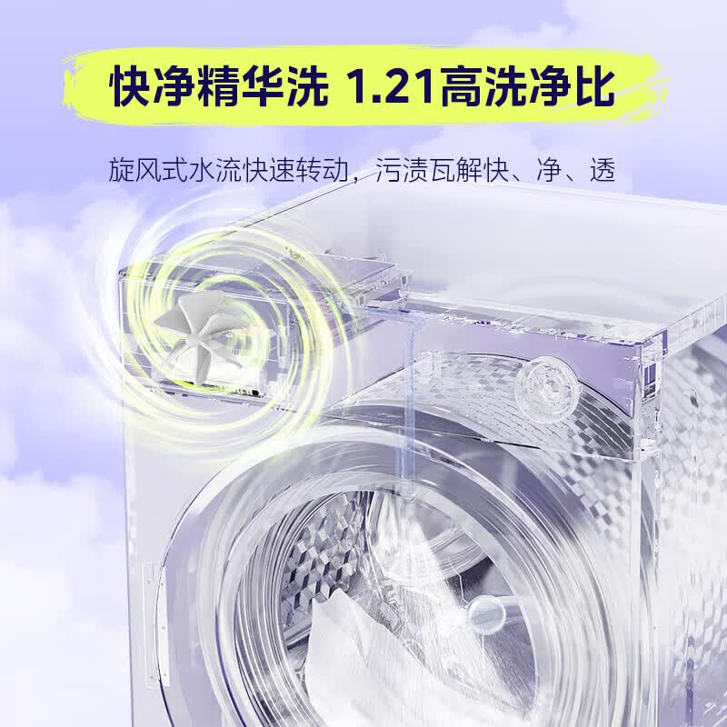 美的滚筒洗衣机全自动 10KG MG10V56T高清大图