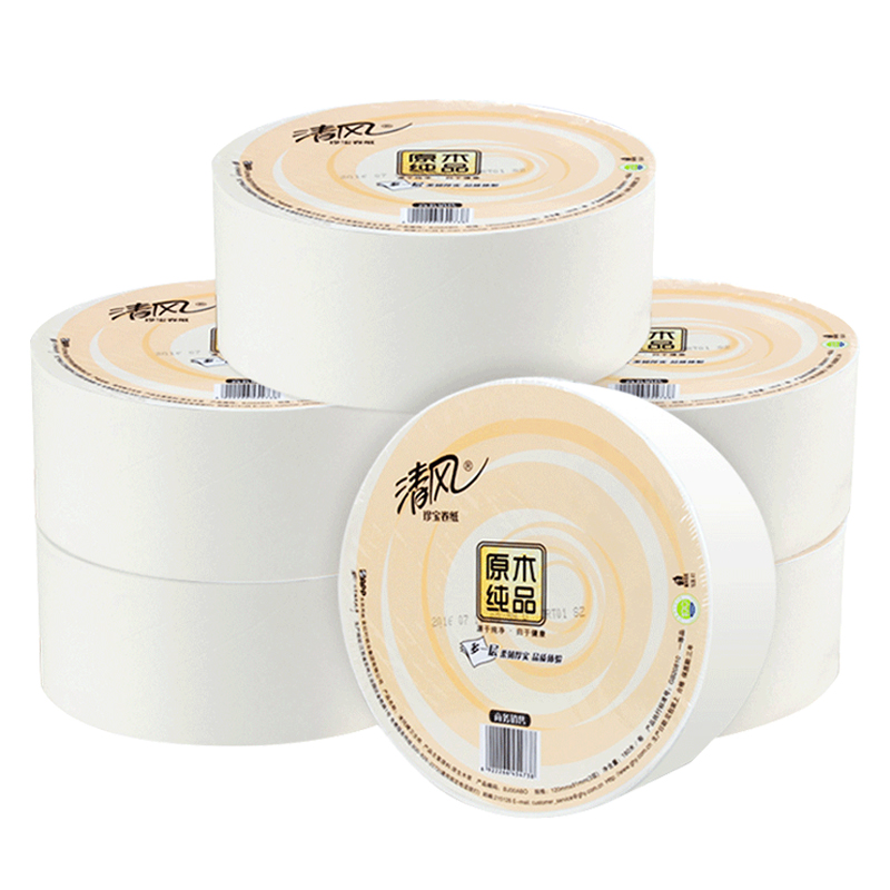 清风卷纸BJ00ABO91mm*120mm*3层180米/卷 12卷高清大图