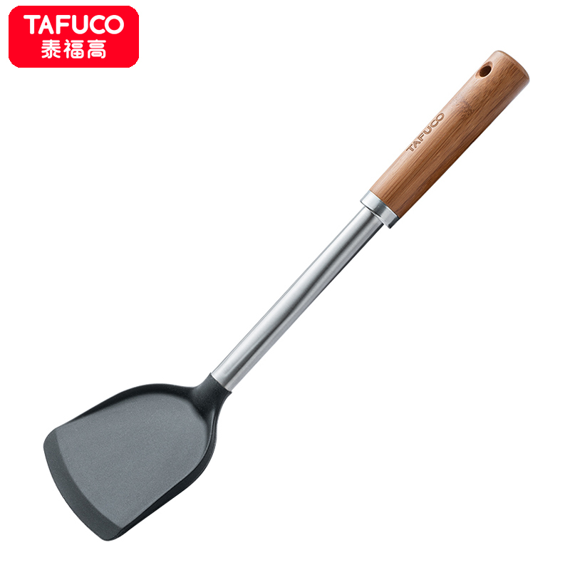 日本泰福高(TAFUCO)硅胶铲子 不粘锅铲 炒锅铲 煎锅铲 平底锅铲 炒菜铲子 勺子套装 家用锅铲 T5170-硅胶铲