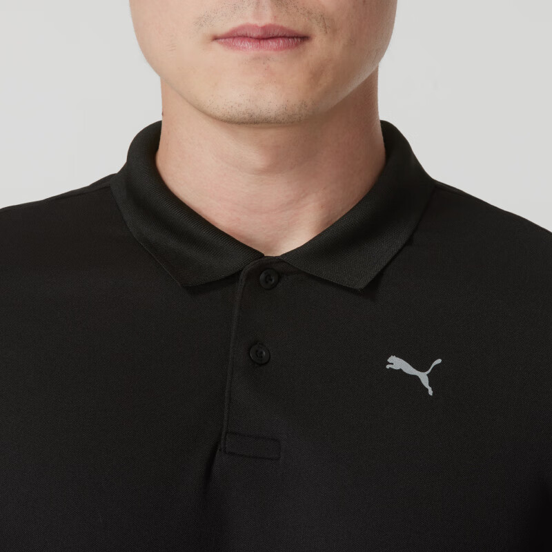 彪马（PUMA）男装新款运动服潮流时尚健身训练舒适透气T恤短袖POLO衫521933-01 ZP高清大图