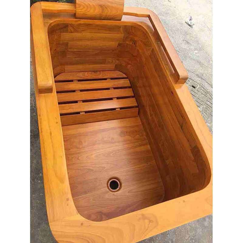 橡木泡澡木桶加厚方形浴缸成人沐浴桶木质洗澡实木泡澡院订制安心抵