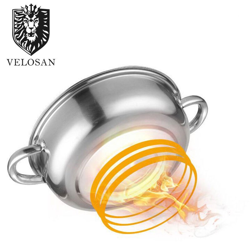 velosan不锈钢蒸锅双层蒸馒头的蒸笼加厚2层家用煤气灶用电磁炉锅