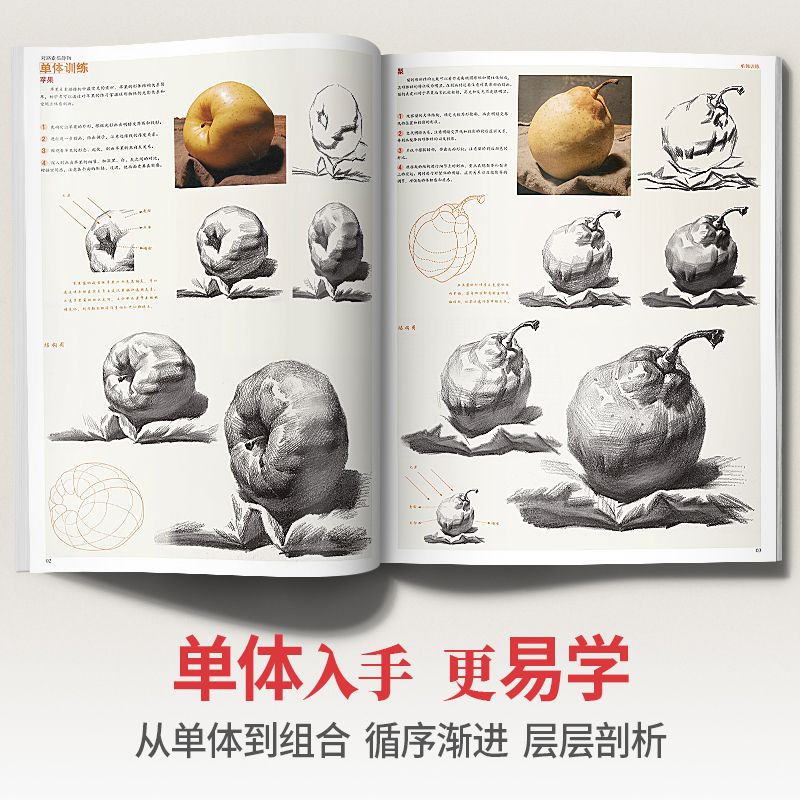 [醉染正版]对路经典素描静物2021沐尚文化 单体组合照片对画临摹范本基础入门美院顶配考级高考联考全集一本通美术绘画画册高清大图
