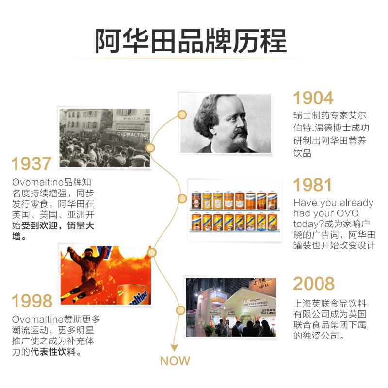 阿华田(Ovaltine)阳光早餐 可可/巧克力冲饮 黄金大麦 牛奶麦芽 大麦固体冲饮饮料 400g 瓶