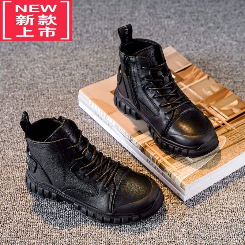 可莉允男童马丁靴2022春秋新款儿童靴子加绒雪地靴棉鞋大男孩短靴潮图片