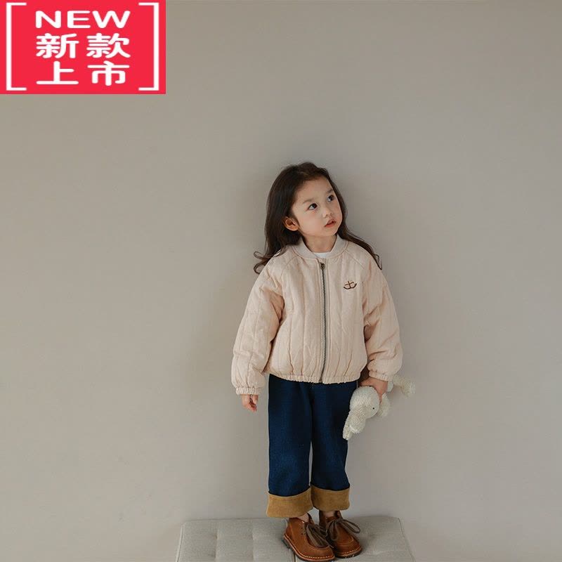 可莉允大耳象童装铺女童后背刺绣棉服2022冬季新款女宝宝卡通外套保暖图片