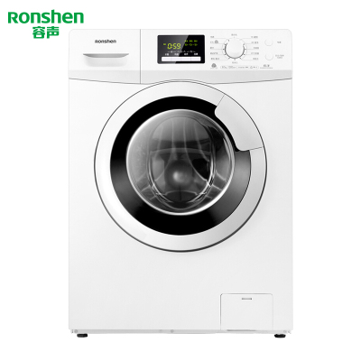 容声（Ronshen）RG80D1202BW 8公斤 变频滚筒洗衣机 零水压 羊毛洗 95℃高温煮洗（皓月白）
