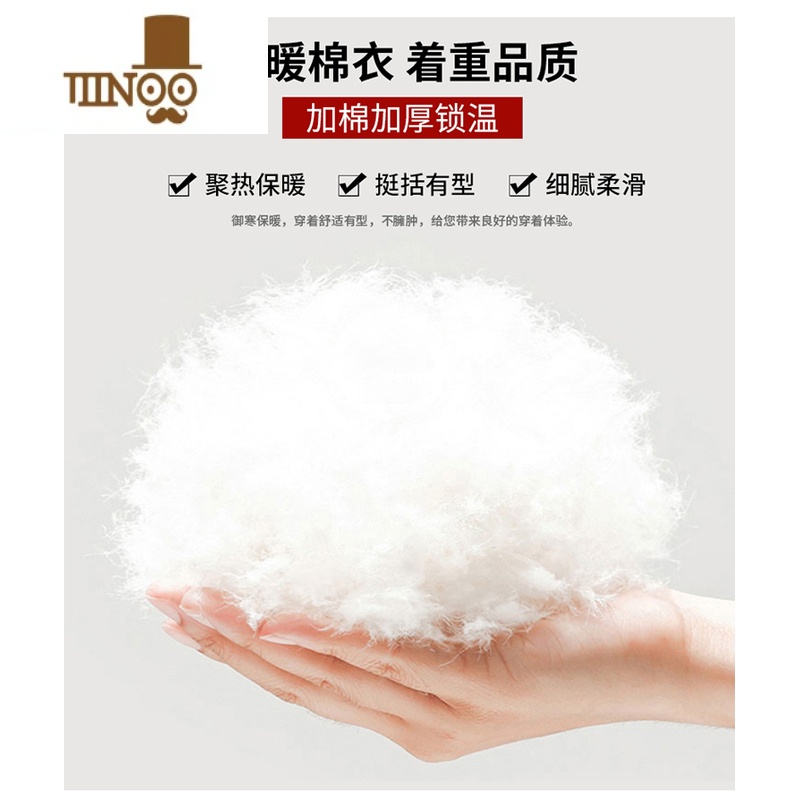 YANXU冬季羽绒服棉服男士外套新款宽松情侣棉袄潮牌保暖连帽加厚棉衣高清大图