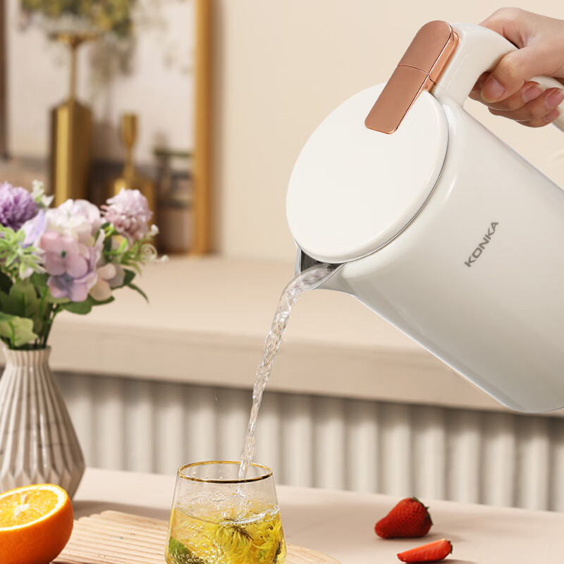 康佳电热水壶1.7L双层防烫乳白色KDSH-1715-F-Y高清大图