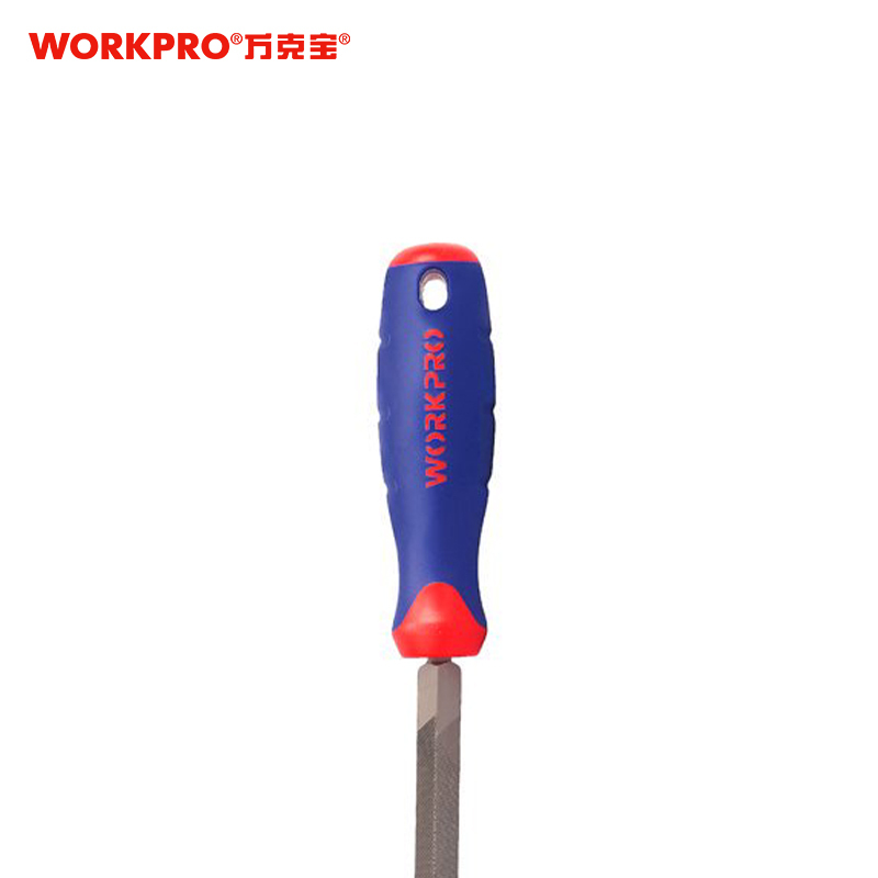 万克宝 8“双色柄中齿三角锉 W051007 把