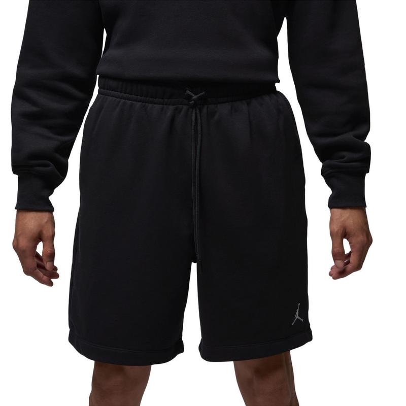 Jordan男款法式棉质篮球束脚运动短裤透气舒适可机洗黑白色高清大图