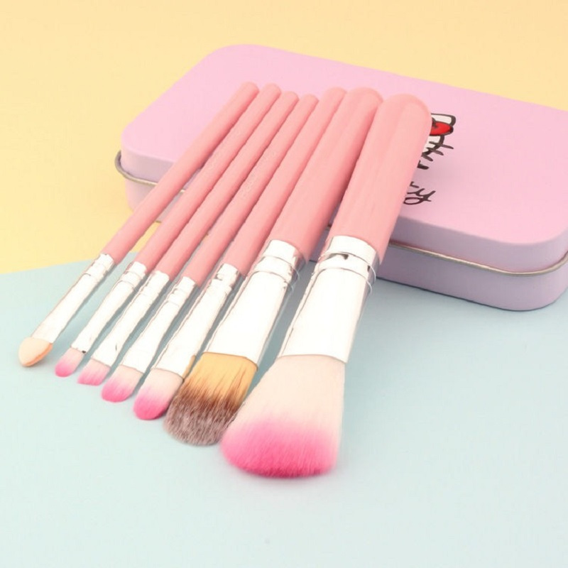 Hello Kitty化妆刷7件套 全套套刷包初学工具眼影刷散粉刷眉刷唇彩妆刷