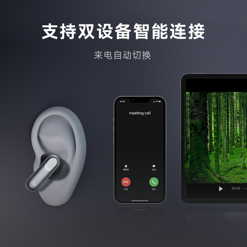 科大讯飞(iFLYTEK)录音降噪会议耳机iFLYBUDS Pro 无线蓝牙耳机 主动降噪入耳式 录音转文字苹果华为通用