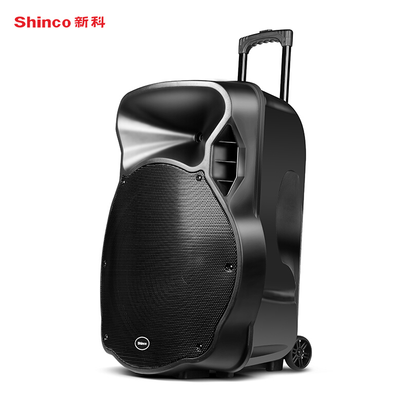新科(Shinco)H319 18英寸户外拉杆音箱便携式蓝牙音响大功率电脑电视音箱 扩音器 豪华版(两支话筒)