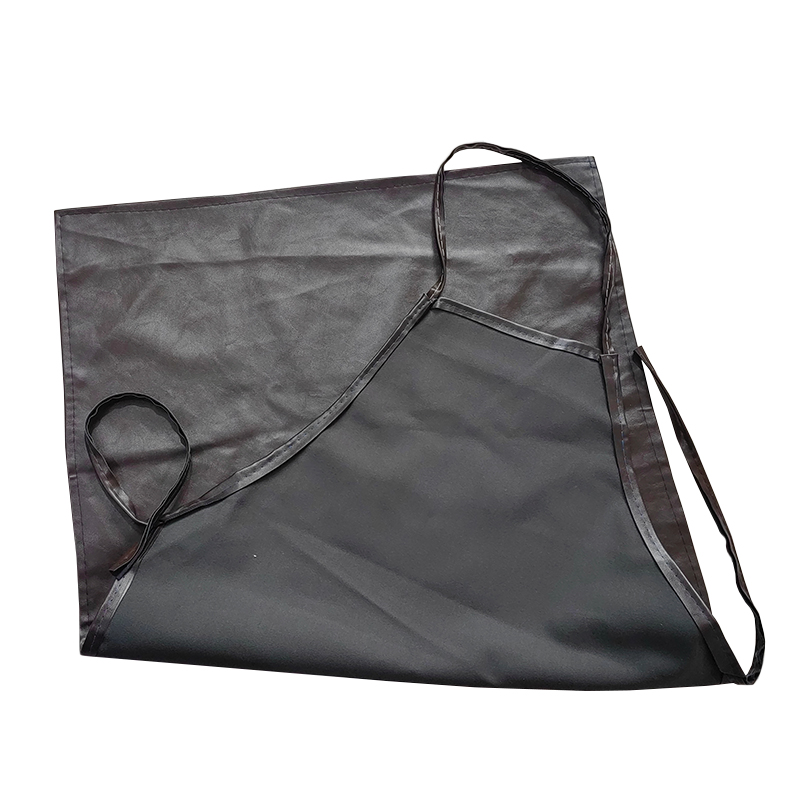 炯毅 防水防油围裙 家用围裙 厨房做饭清洁围裙棉 牛津围裙黑色 120*90cm 条高清大图