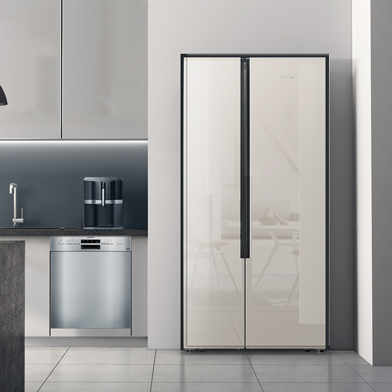 siemens西门子kx52ns30ti风冷无霜纤薄对开双门玻璃门冰箱家用