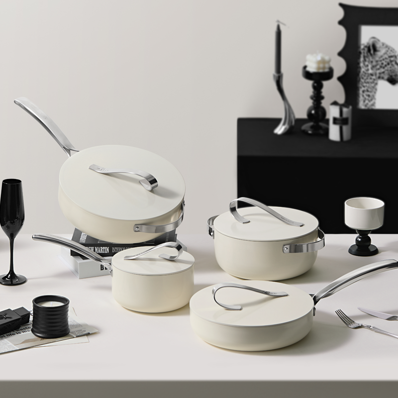 温仑山自由丝带系列不粘汤锅24cm 白色 A-VP-1MTG01