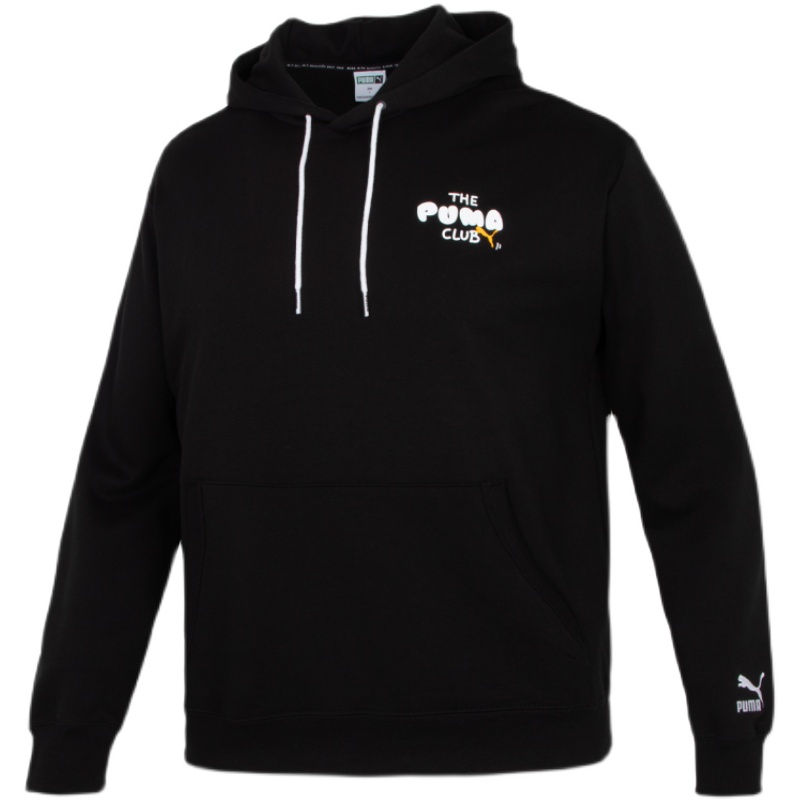 puma彪马卫衣男2021秋季新款运动服针织连帽休闲套头衫533198-01