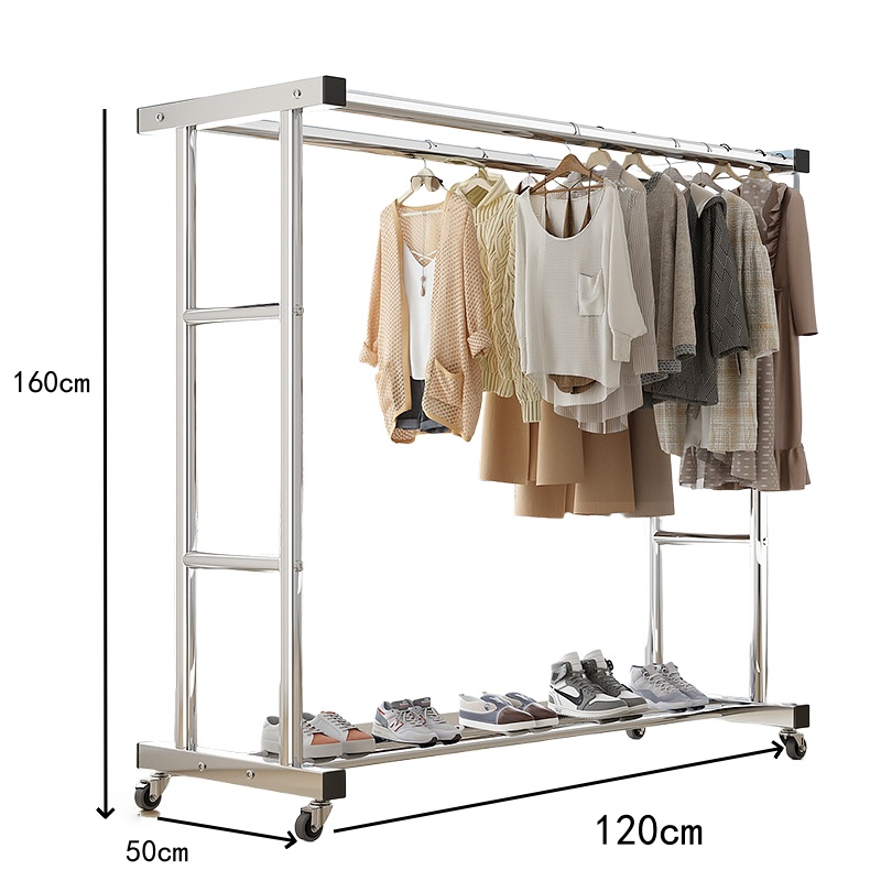 珂攸洋单层移动晾衣架个高清大图