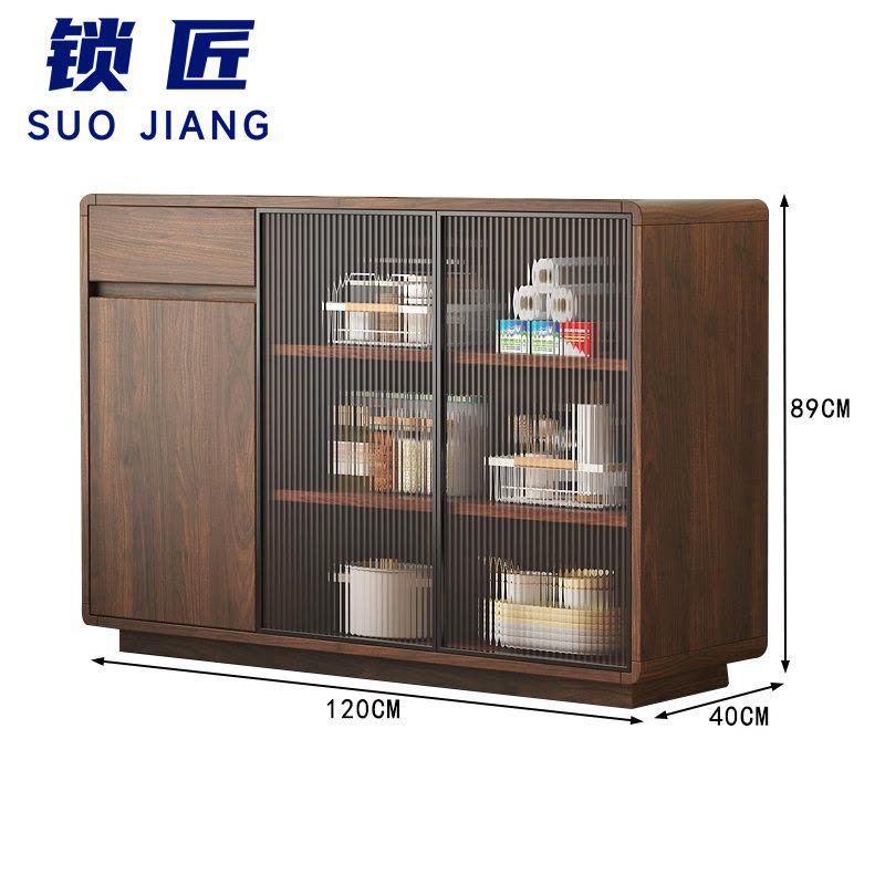 锁匠 实木餐边柜120*40*89cm个图片