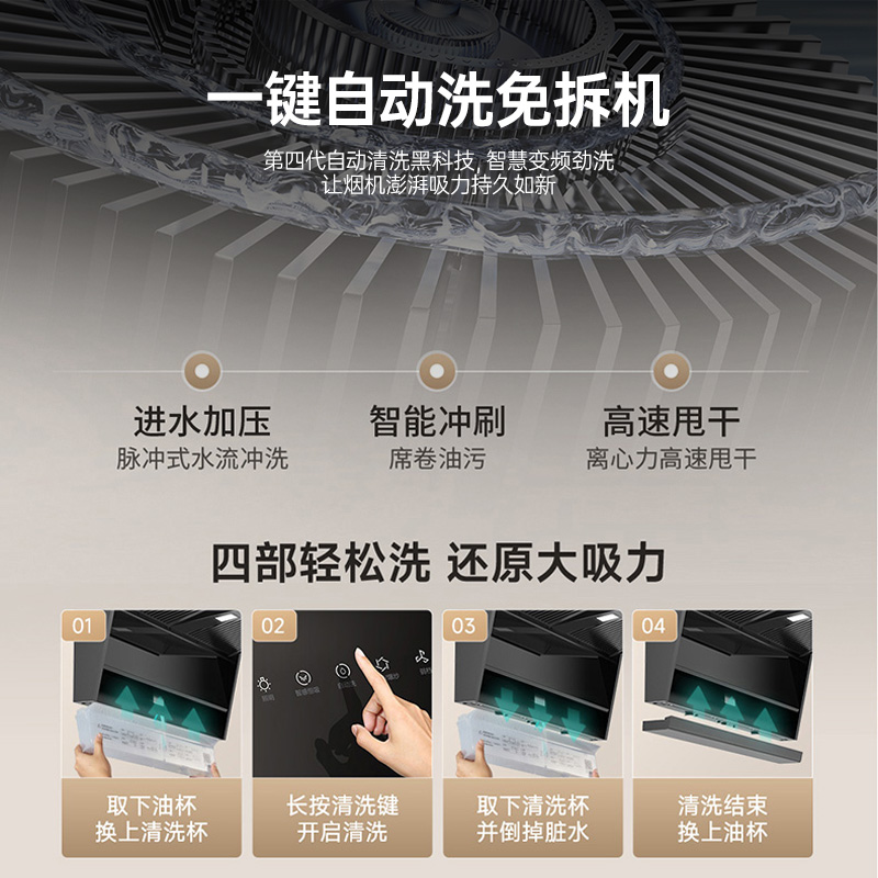 华帝(vatti)官方[小飞翼]油烟机 K7变频顶侧双吸 脱排吸油烟机 7字型降噪 家用25风量 大吸力i11237高清大图