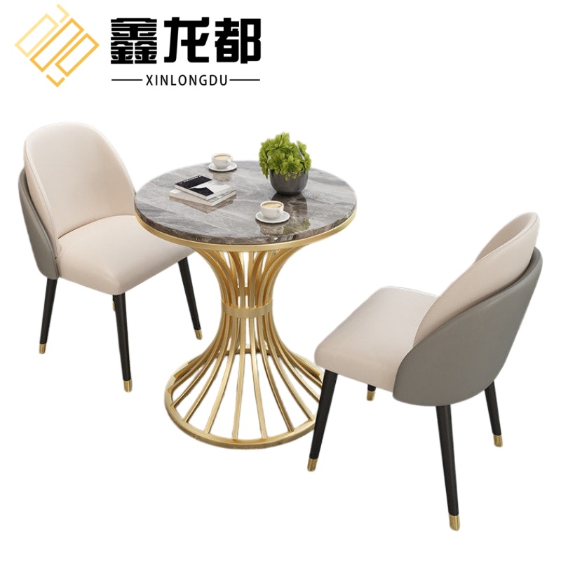 鑫龙都岩板茶几60*60*75cm高清大图