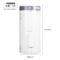 瑞美(Rheem)电热水器家用80升竖立式落地安装储水式90升洗澡机一级能效恒温速热淋浴CSFL090 2400