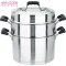 美厨(maxcook)二层蒸锅 不锈钢加厚复底26cm 电磁炉通用 蒸煮两用可叠放 爱家系列MCGJ-AJ026