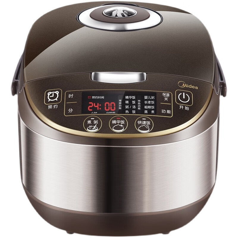 美的(Midea)电饭煲5L升多功能智能电饭锅5-6人 玫瑰金 4L WFD4016(2-6人
