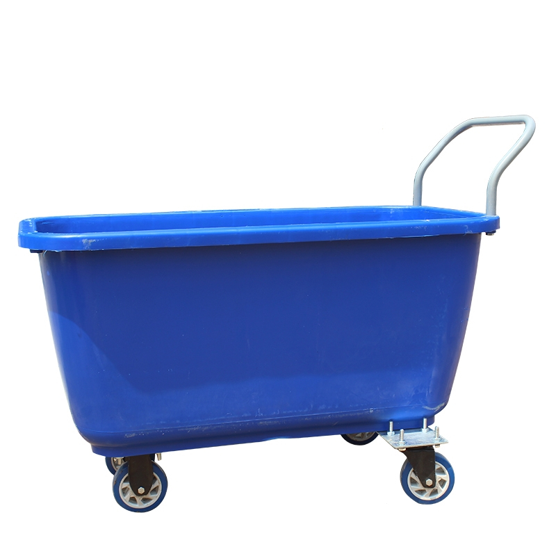 猪场饲料车阿斯卡利手推车塑料饲料斗运输车养殖场加厚喂料车运料车