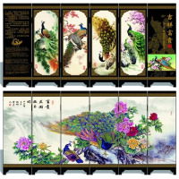 时尚饰品中国风礼品漆器小屏风摆件出国送老外纪念品外事礼品