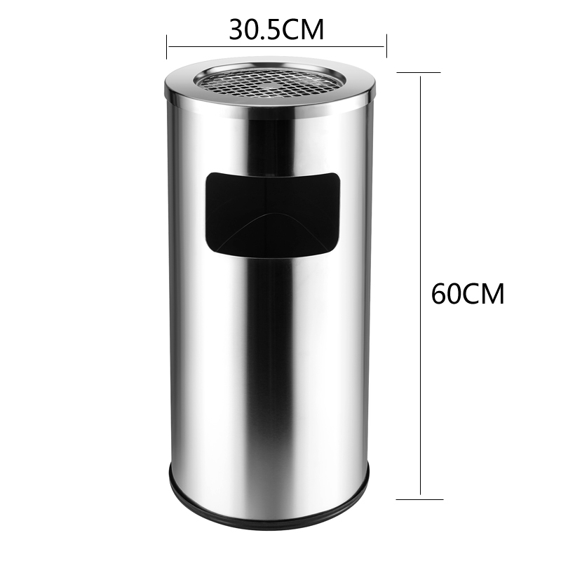 正斌不锈钢酒店大堂垃圾桶烟蒂柱灭烟桶带烟灰缸室外吸烟区电梯口立式 丽格王不锈钢