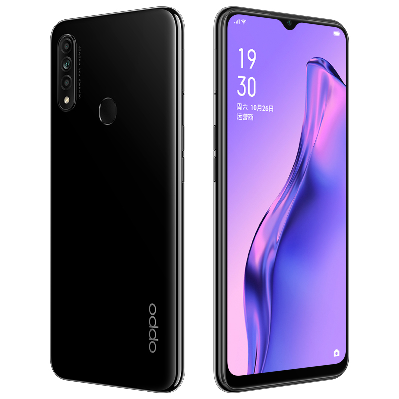OPPO A8 4GB+64GB 秘夜黑 6.5英寸水滴屏 4230mAh大电池 后置AI三摄 全网通4G 全面屏大内存学生老年人全网通手机