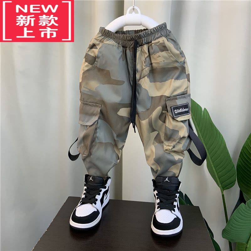 可莉允童裤男童加绒裤子2022新款男孩工装裤宝宝冬装儿童加厚保暖休闲裤保暖裤图片