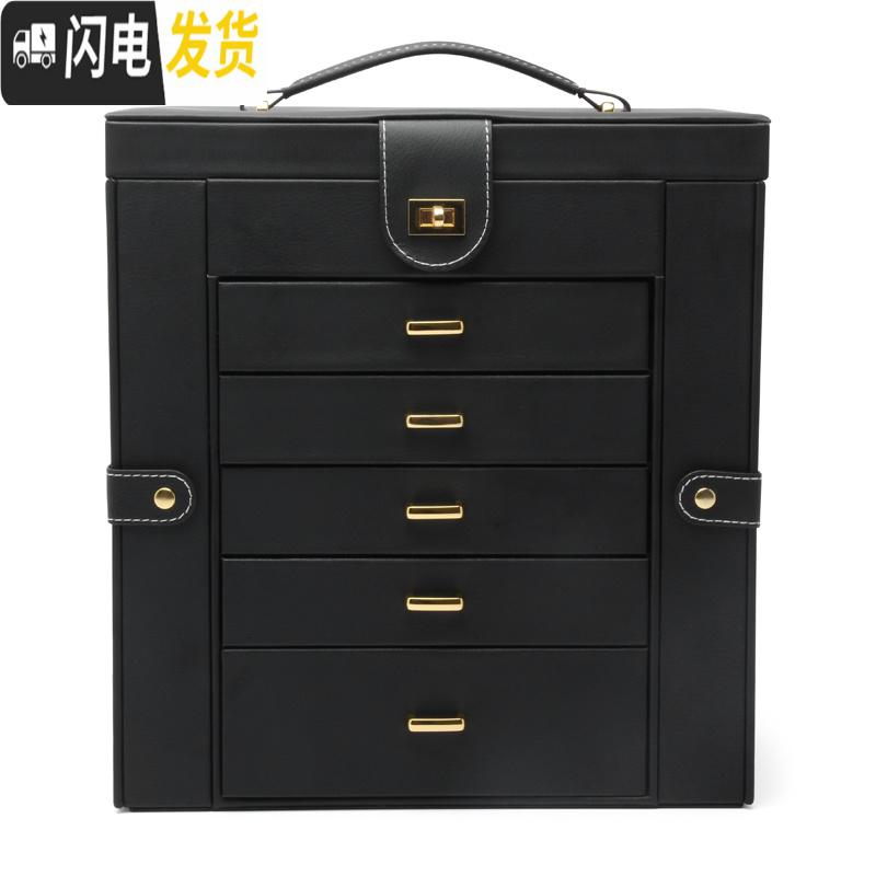 三维工匠超大容量首饰盒子公主欧式韩国手饰品首饰收纳盒家用多层礼品高清大图