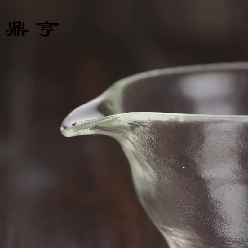 鼎亨手工磨砂玻璃盖碗加厚 耐热 高温 日式手抓壶泡茶器功夫茶具