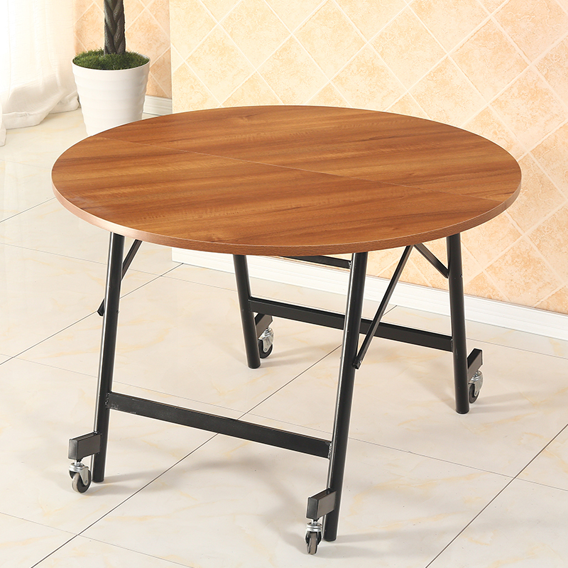 寻木匠饭桌餐桌圆形家用实木10人15人折叠桌桌子可吃饭大圆桌面折叠