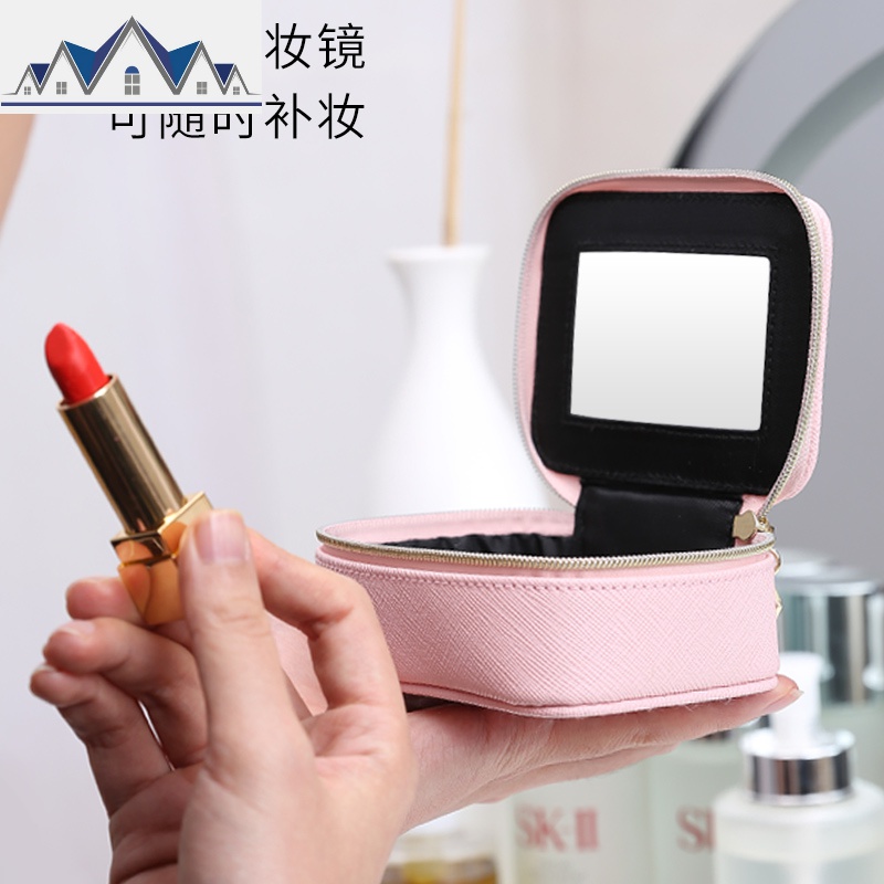 口红包女迷你便携小号随身带镜袋子补妆包化妆小包旅行唇膏收纳包 三维工匠高清大图